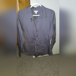 Old Navy button front long sleeve collared dress shirt size large